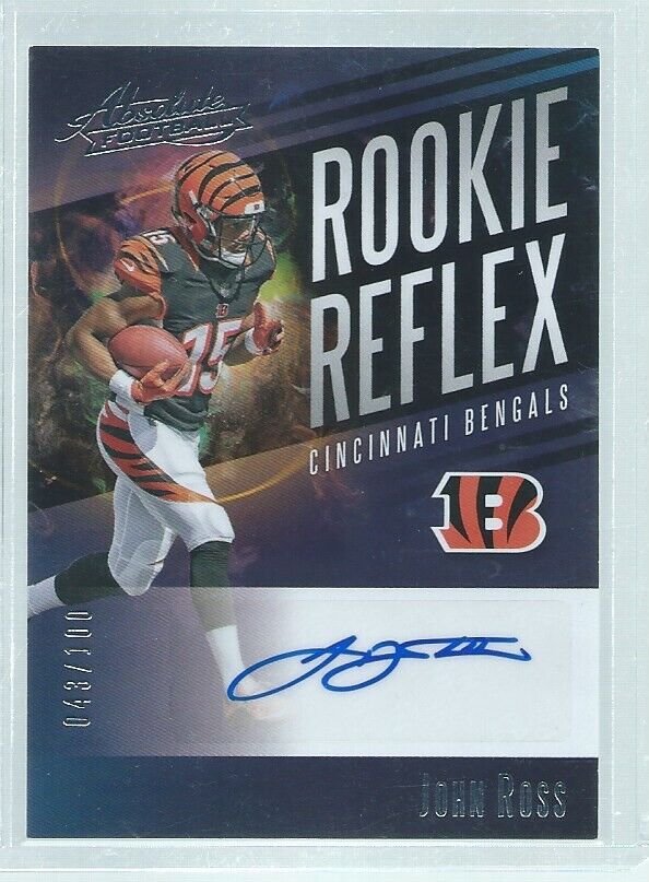 JOHN ROSS 2017 PANINI ABSOLUTE ROOKIE REFLEX AUTO RC #D 43/100