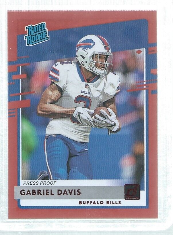 GABRIEL DAVIS 2020 DONRUSS RATED ROOKIE PRESS PROOF RED RC #337