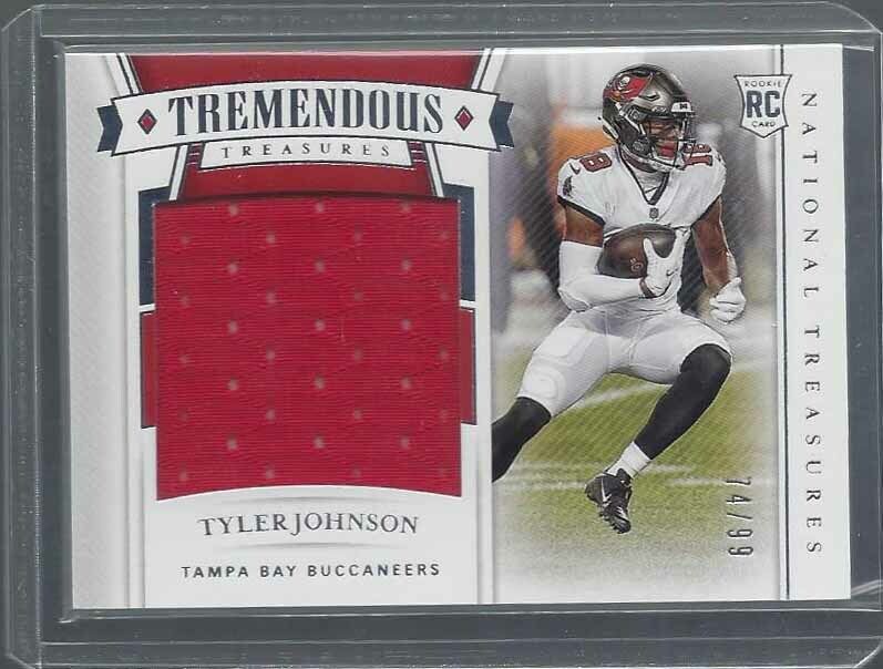 TYLER JOHNSON 2020 PANINI NATIONAL TREASURES TREMENDOUS JUMBO JERSEY RC #D 74/99