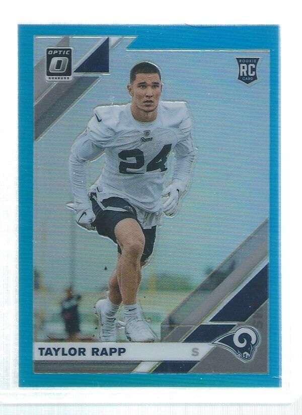 TAYLOR RAPP 2019 DONRUSS OPTIC HOLO LIGHT BLUE ROOKIE RC #D 155/299