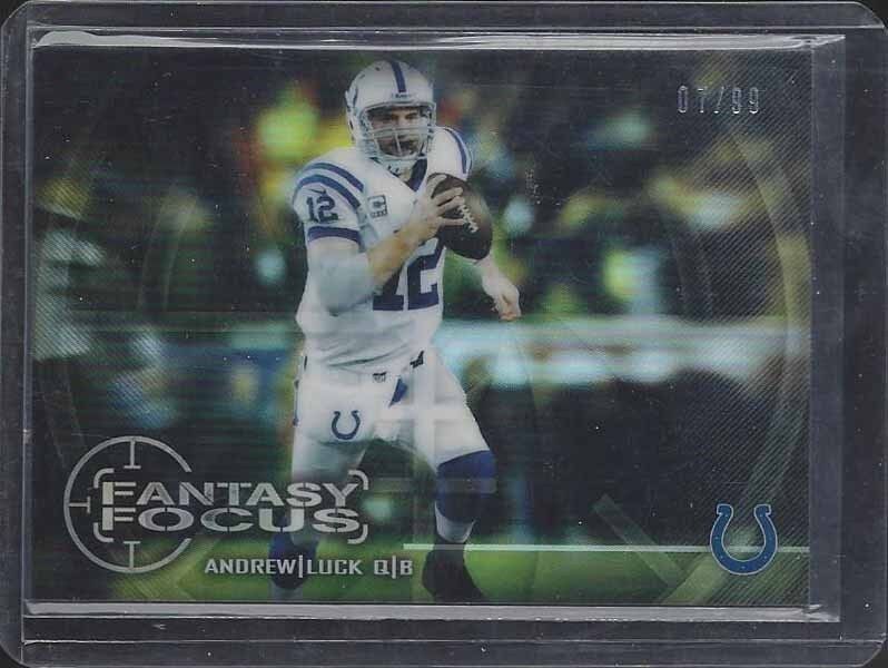 ANDREW LUCK 2014 TOPPS CHROME FANTASY FOCUS REFRACTOR #D 7/99