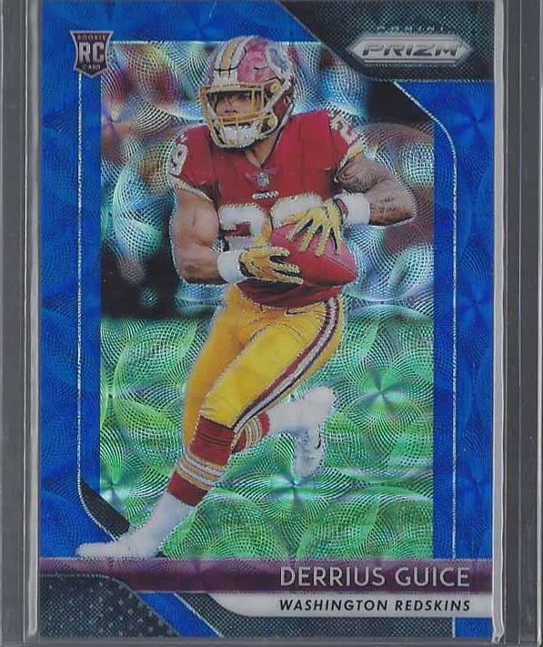 DERRIUS GUICE 2018 PANINI PRIZM BLUE SCOPE PRIZMS ROOKIE RC #D 93/99