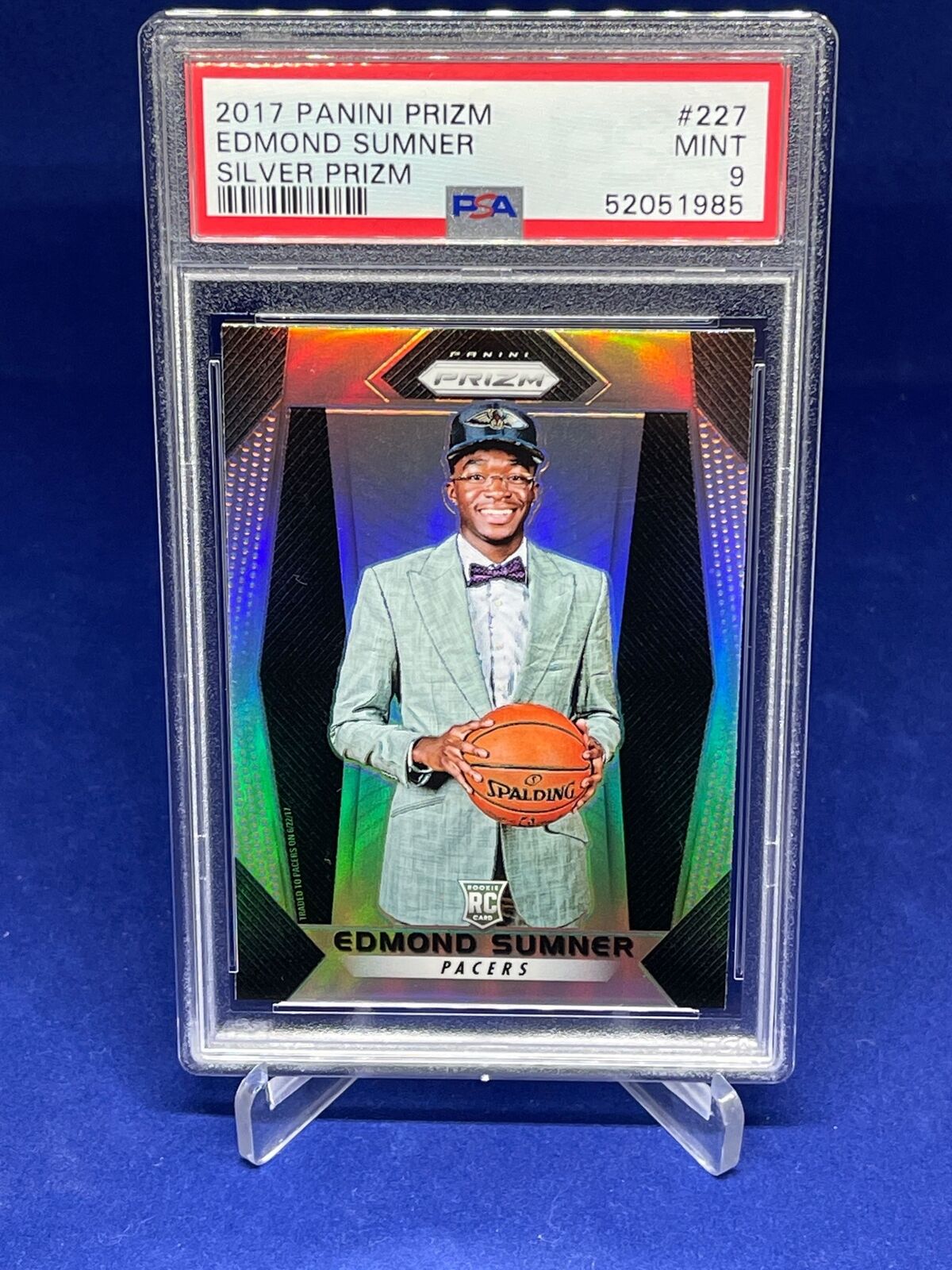 EDMOND SUMNER 2017-18 PANINI PRIZM SILVER PRIZM ROOKIE RC #227 PSA 9 MINT