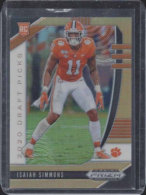 ISAIAH SIMMONS 2020 PANINI PRIZM ORANGE PRIZMS ROOKIE RC #D 108/149
