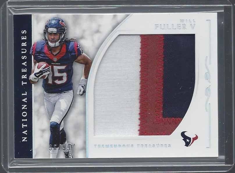 WILL FULLER V 2016 NATIONAL TREASURES TREMENDOUS JUMBO 3 COLOR PATCH RC #D 96/99