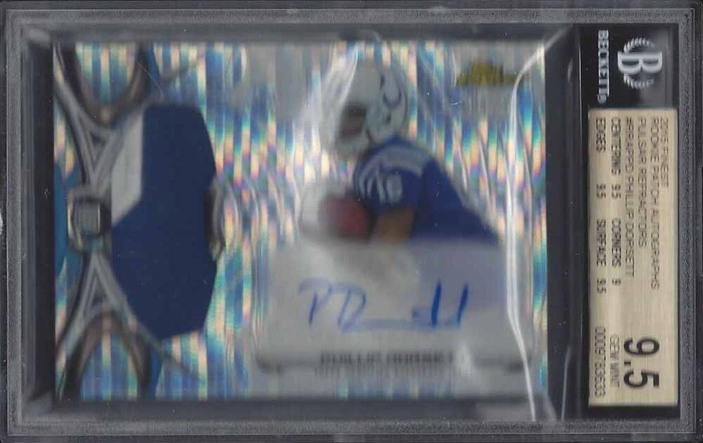 PHILLIP DORSETT 2015 FINEST PULSAR REFRACTOR RPA PATCH AUTO RC /35 BGS 9.5 10 AU
