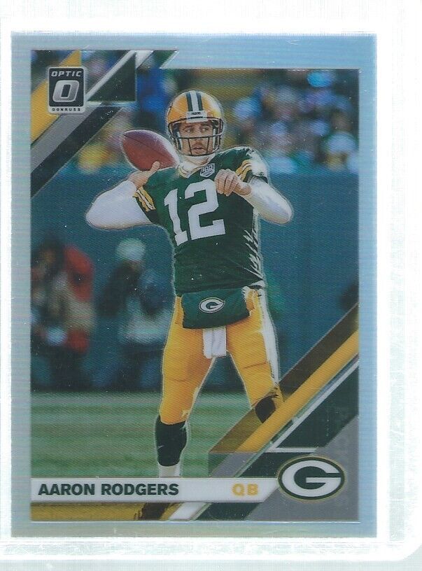 AARON RODGERS 2019 DONRUSS OPTIC SILVER HOLO #37