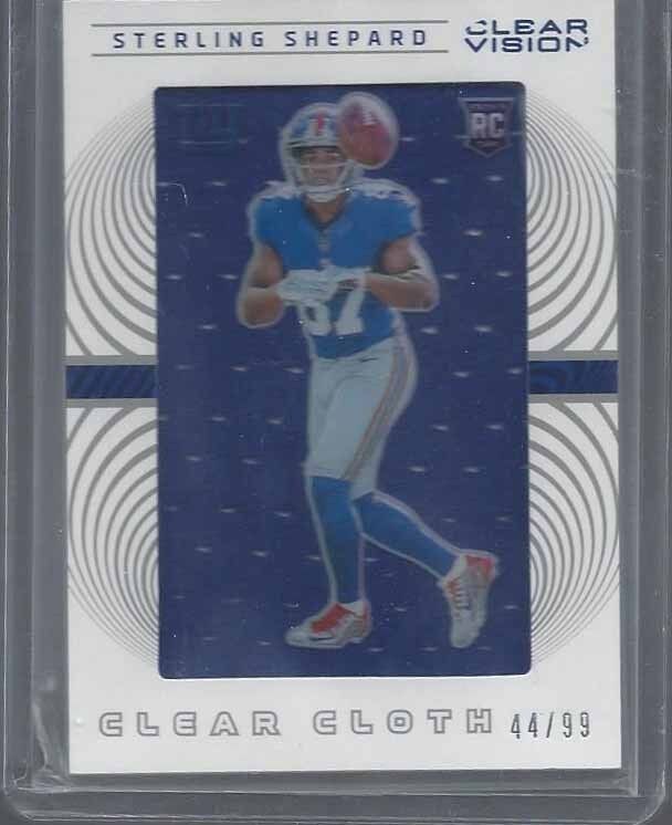 STERLING SHEPARD 2016 CLEAR VISION CLEAR CLOTH JUMBO GIANTS ROOKIE JERSEY RC /99