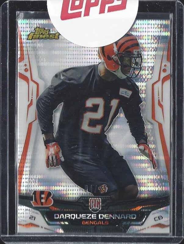 DARQUEZE DENNARD 2014 TOOPPS FINEST BENGALS PULSAR REFRACTOR ROOKIE RC #D 4/25
