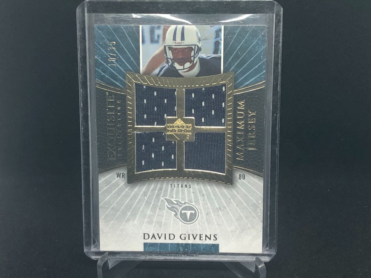 DAVID GIVENS 2006 UPPER DECK EXQUISITE MAXIMUM JERSEY GAME USED #D 10/35