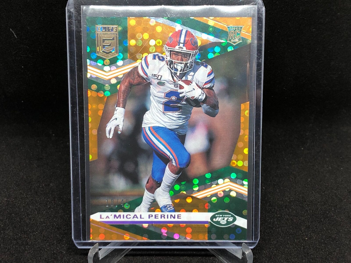 LAMICAL PERINE 2020 DONRUSS ELITE ORANGE DISCO RC #’D 18/49