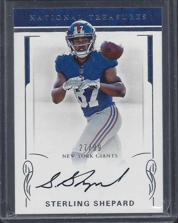 STERLING SHEPARD 2016 NATIONAL TREASURES TRUE ROOKIE ON CARD AUTO RC #D /99