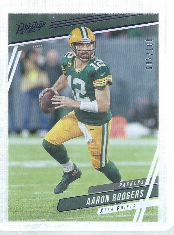 AARON RODGERS 2020 PRESTIGE XTRA POINTS PURPLE #D 82/100