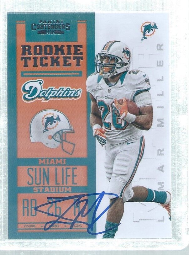 LAMAR MILLER 2012 CONTENDERS ROOKIE TICKET SP VARIATION ON CARD AUTO RC #212