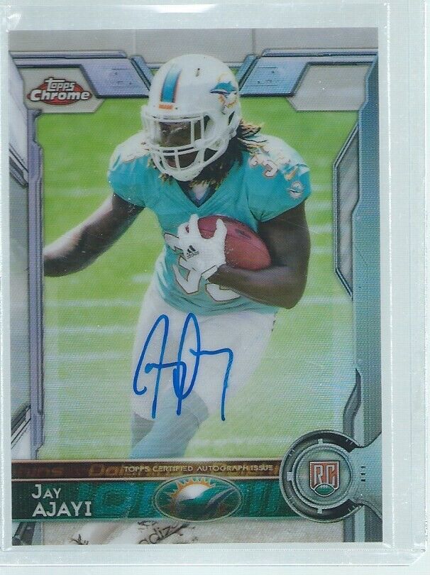 JAY AJAYI 2015 TOPPS CHROME ON CARD AUTO REFRACTOR RC #D 128/150