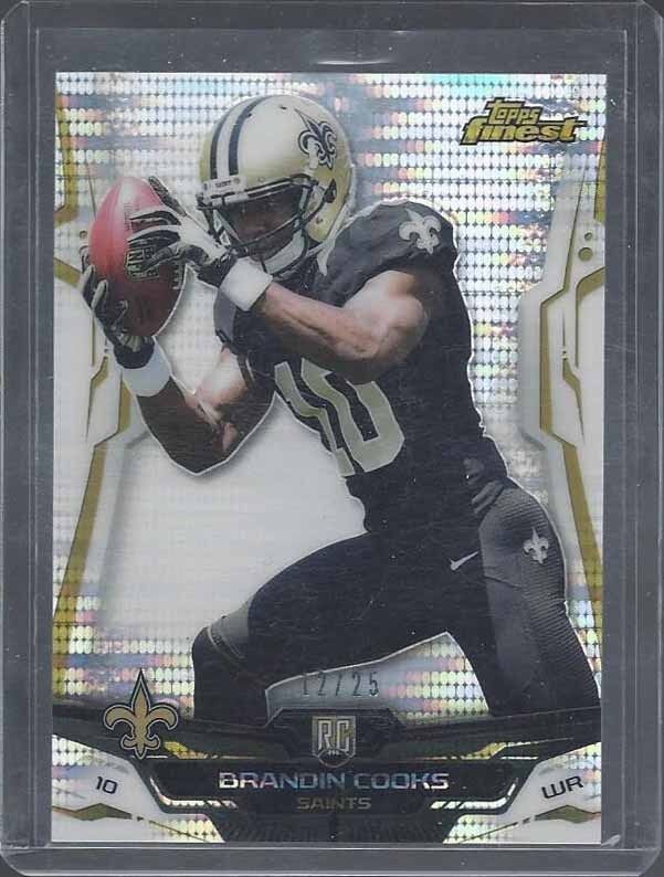 BRANDIN COOKS 2014 TOPPS FINEST ROOKIE PULSAR REFRACTOR RC #D 12/25