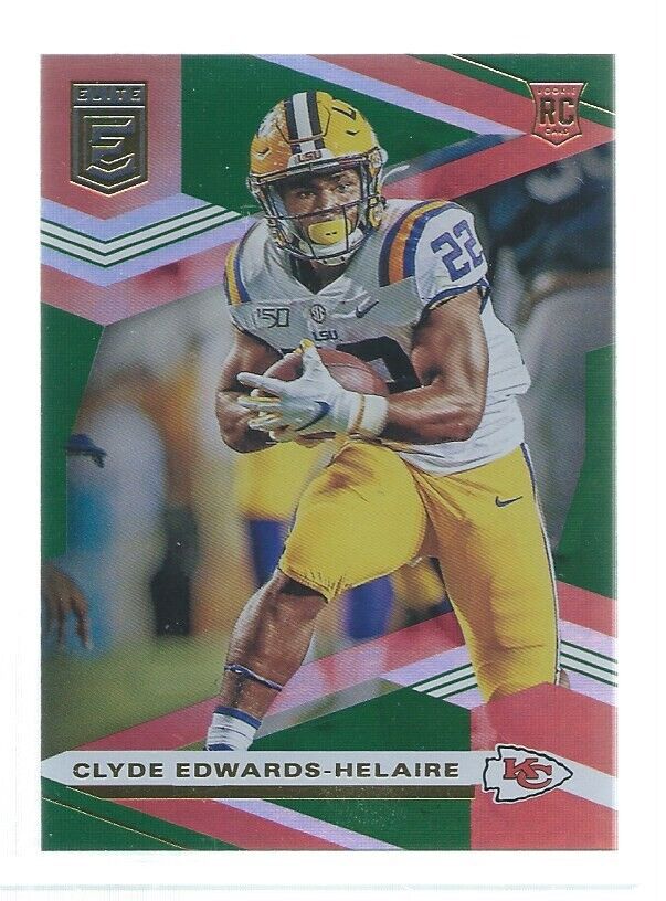 CLYDE EDWARDS-HELAIRE 2020 PANINI ELITE GREEN PARALLEL ROOKIE RC #120