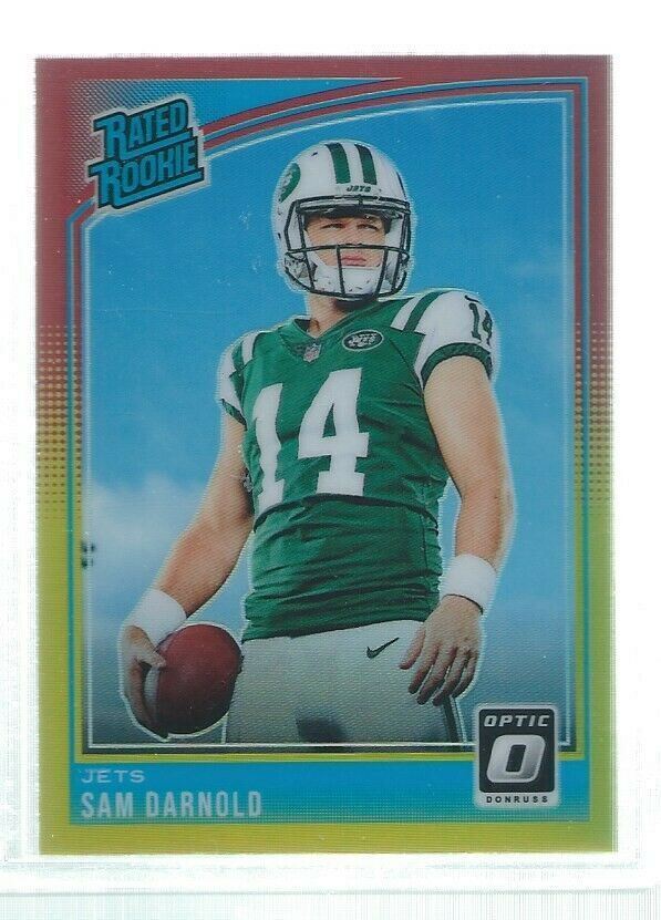 SAM DARNOLD 2018 DONRUSS OPTIC HOLO RATED ROOKIE RED YELLOW RC #151