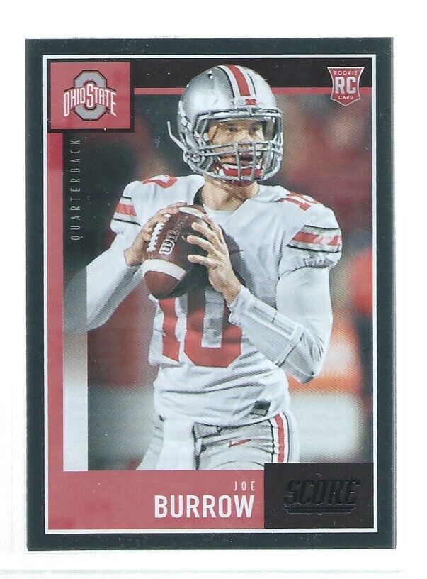 JOE BURROW 2020 SCORE BLACK OHIO STATE ROOKIE RC SP #438