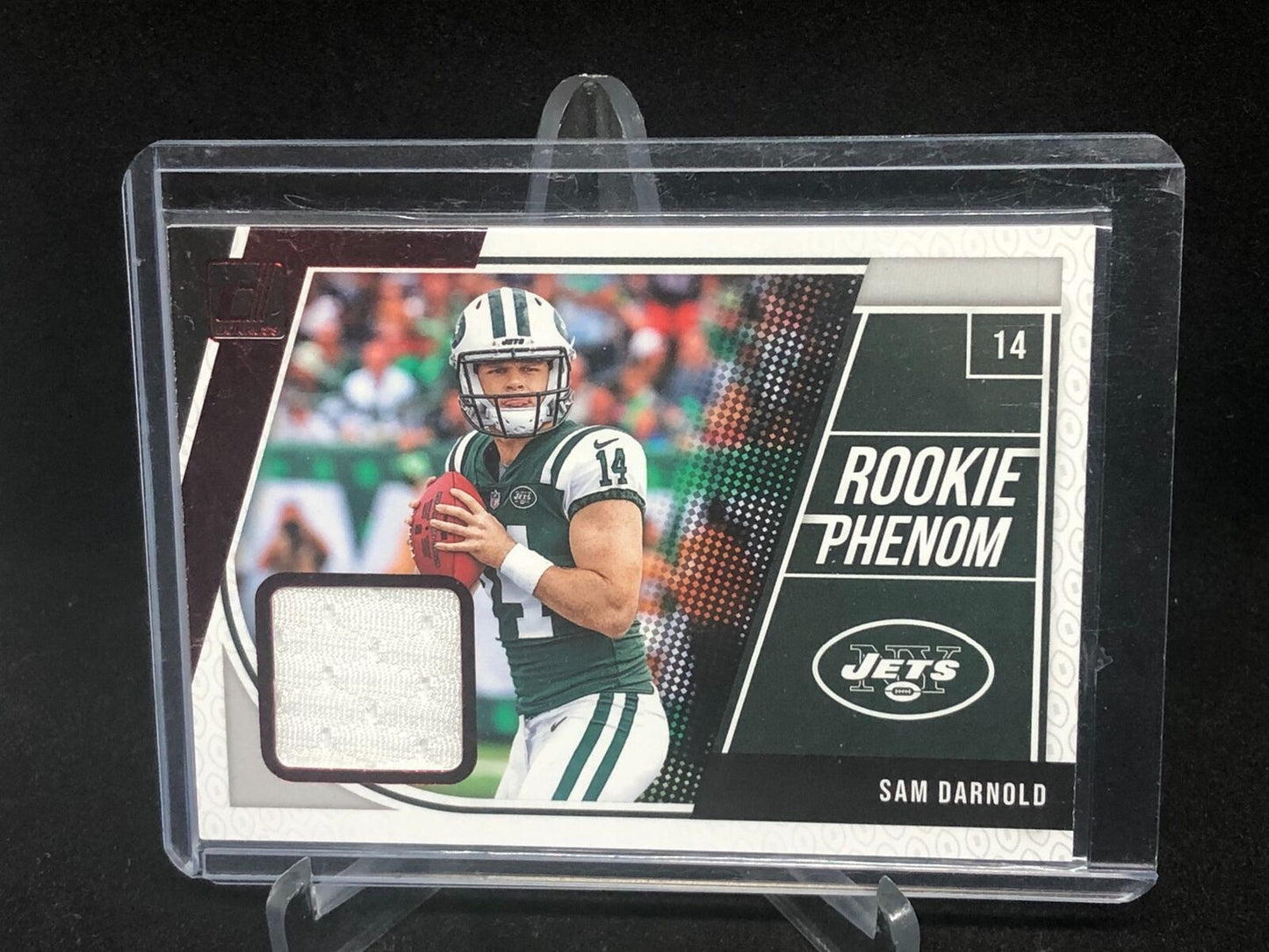 SAM DARNOLD 2018 DONRUSS RED ROOKIE PHENOM JERSEY RC #1