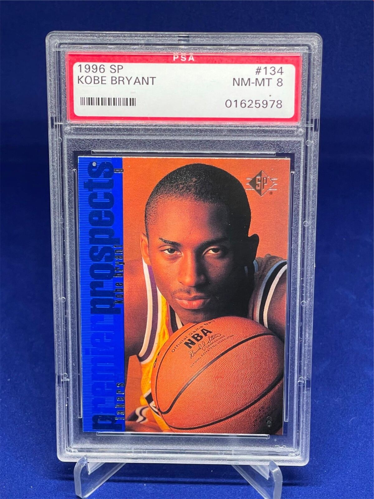 KOBE BRYANT 1996-97 SP PREMIER PROSPECTS ROOKIE RC #134 PSA 8