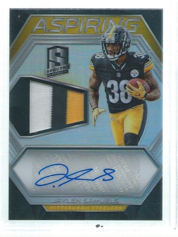 JAYLEN SAMUELS 2018 PANINI SPECTRA ASPIRING 3 COLOR PATCH AUTO PRIZM RC #D /299