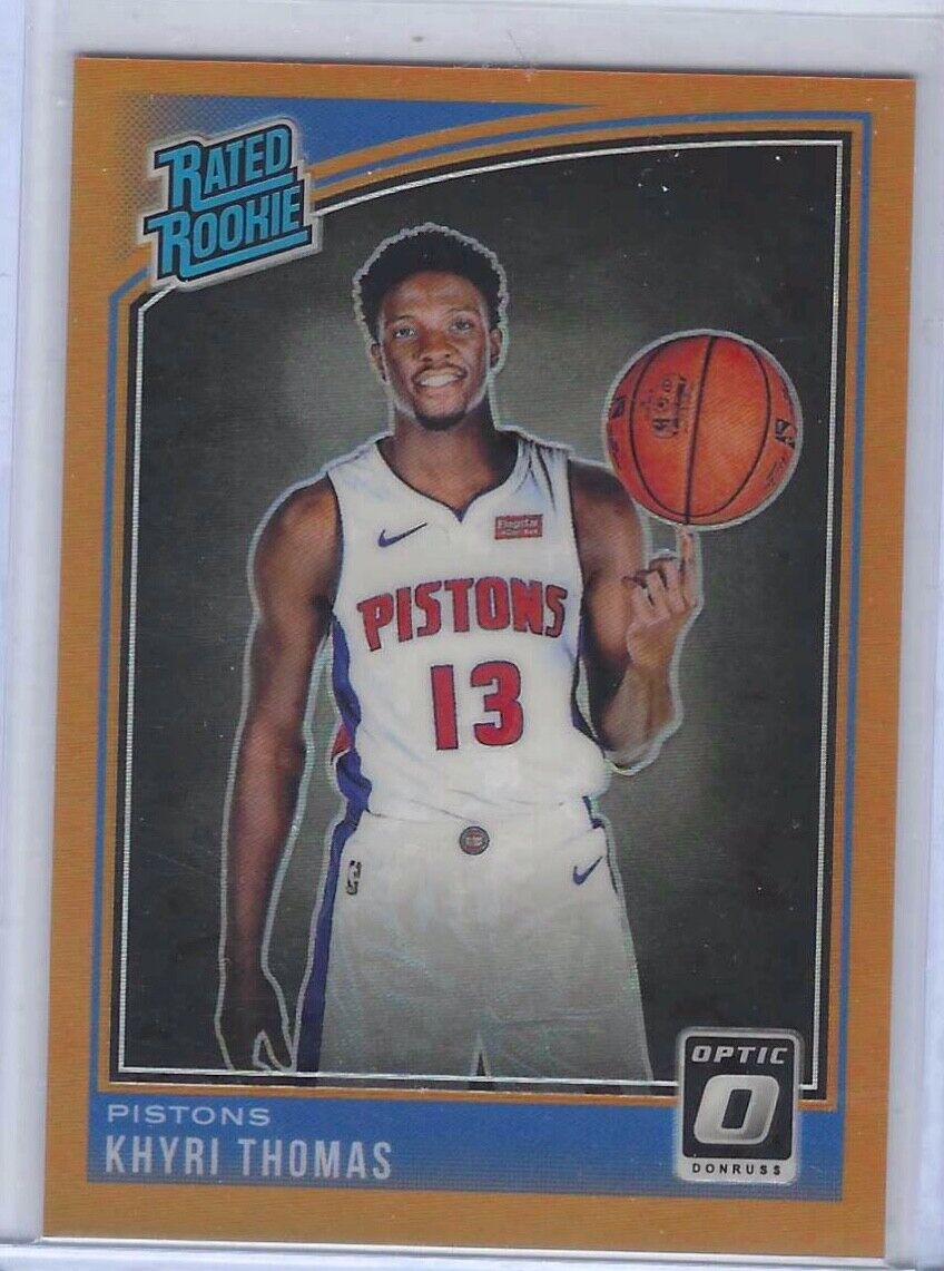 KHYRI THOMAS 2018-19 DONRUSS OPTIC ORANGE HOLO RATED ROOKIE RC #D 112/199