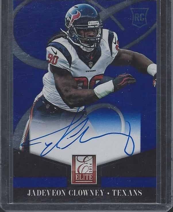 JADEVEON CLOWNEY 2014 ELITE TEXANS ON CARD ROOKIE AUTO RC #19