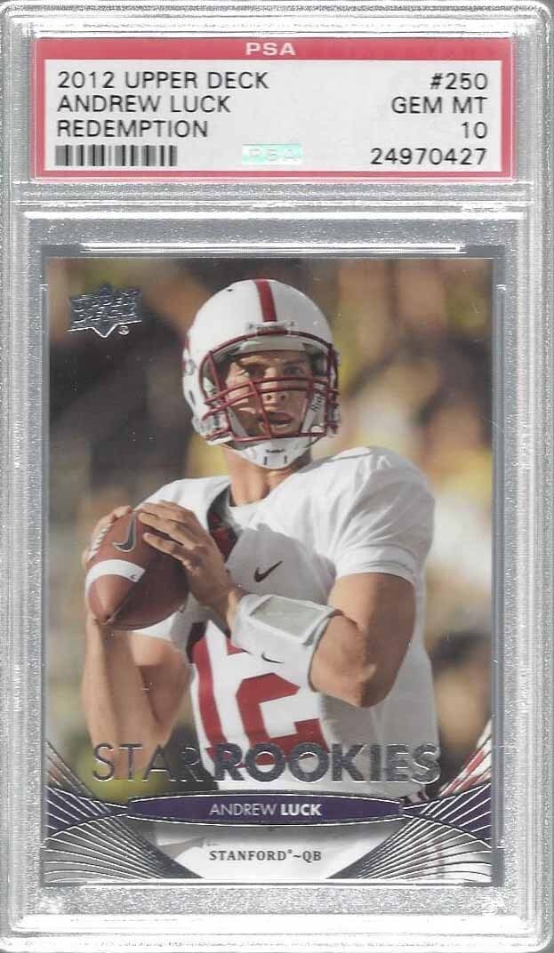 ANDREW LUCK 2012 UPPER DECK REDEMPTION STAR ROOKIES RC #250 PSA 10 GEM MINT