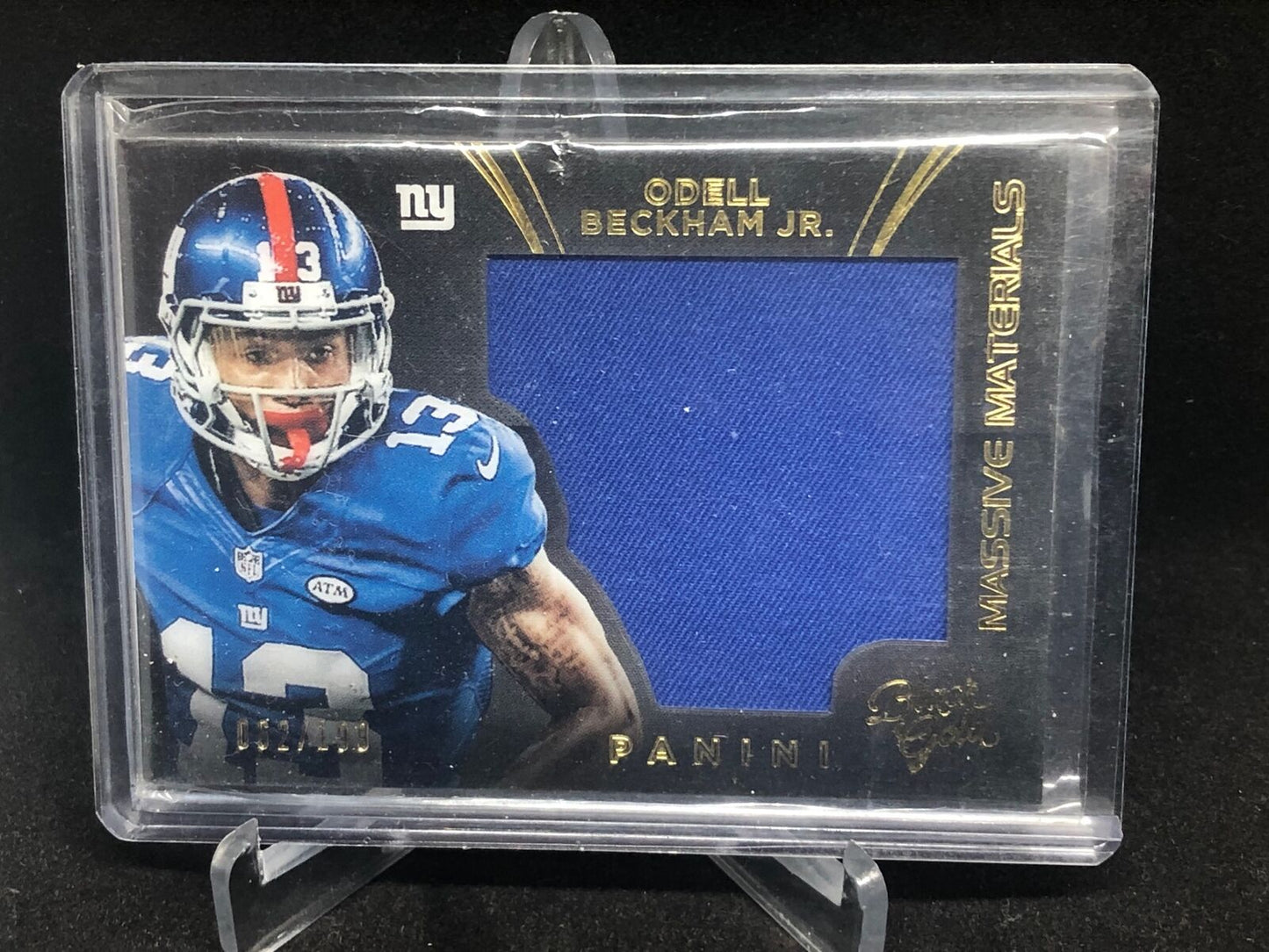 ODELL BECKHAM JR 2015 BLACK GOLD MASSIVE MATERIALS JERSEY #D 62/199
