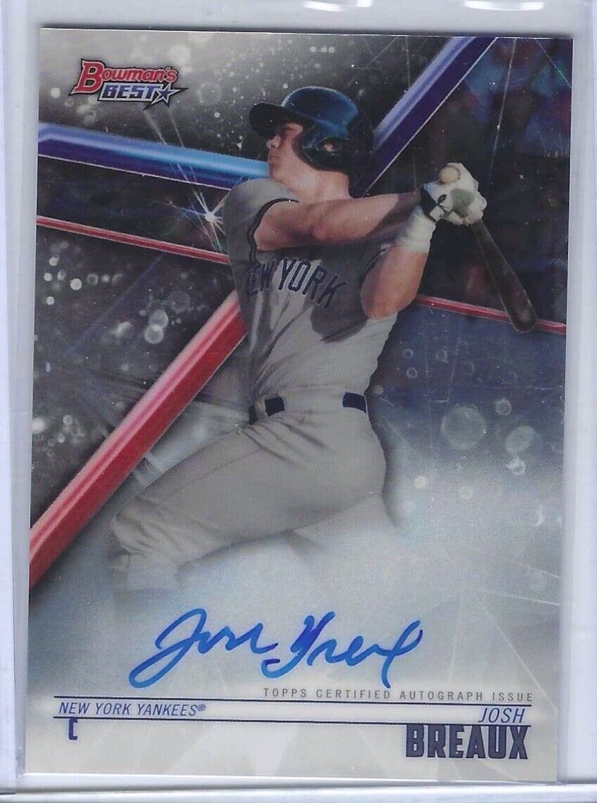 JOSH BREAUX 2018 BOWMANS BEST ON CARD PROSPECT AUTO #B18-KRO