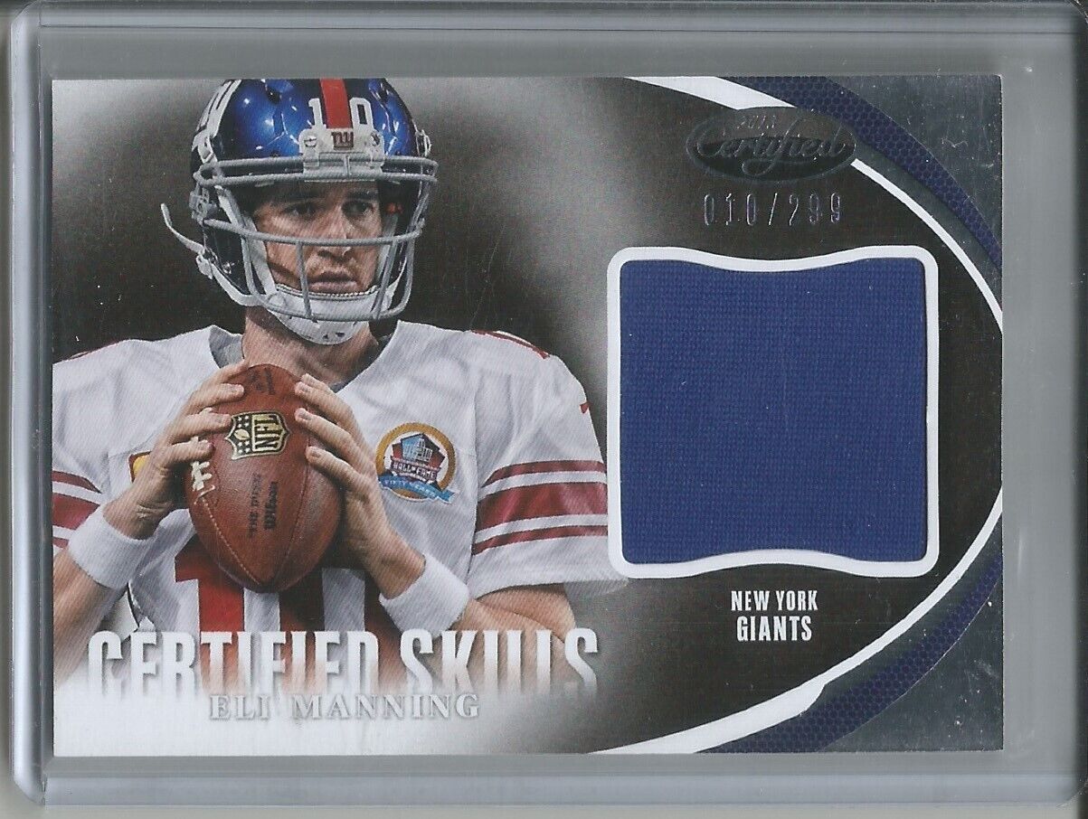 1/1 ELI MANNING 2013 CERTIFIED CERTIFIED SKILLS JERSEY #D 10/299 HIS JERSEY #10!