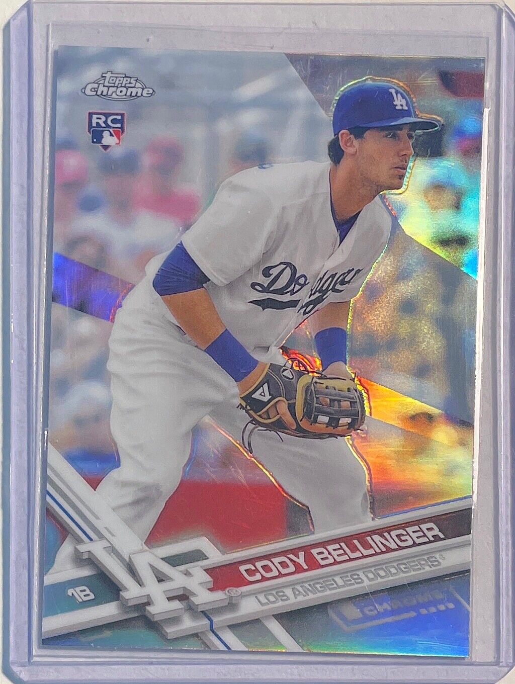 CODY BELLINGER 2017 TOPPS CHROME SILVER CHROME REFRACTOR ROOKIE RC #79