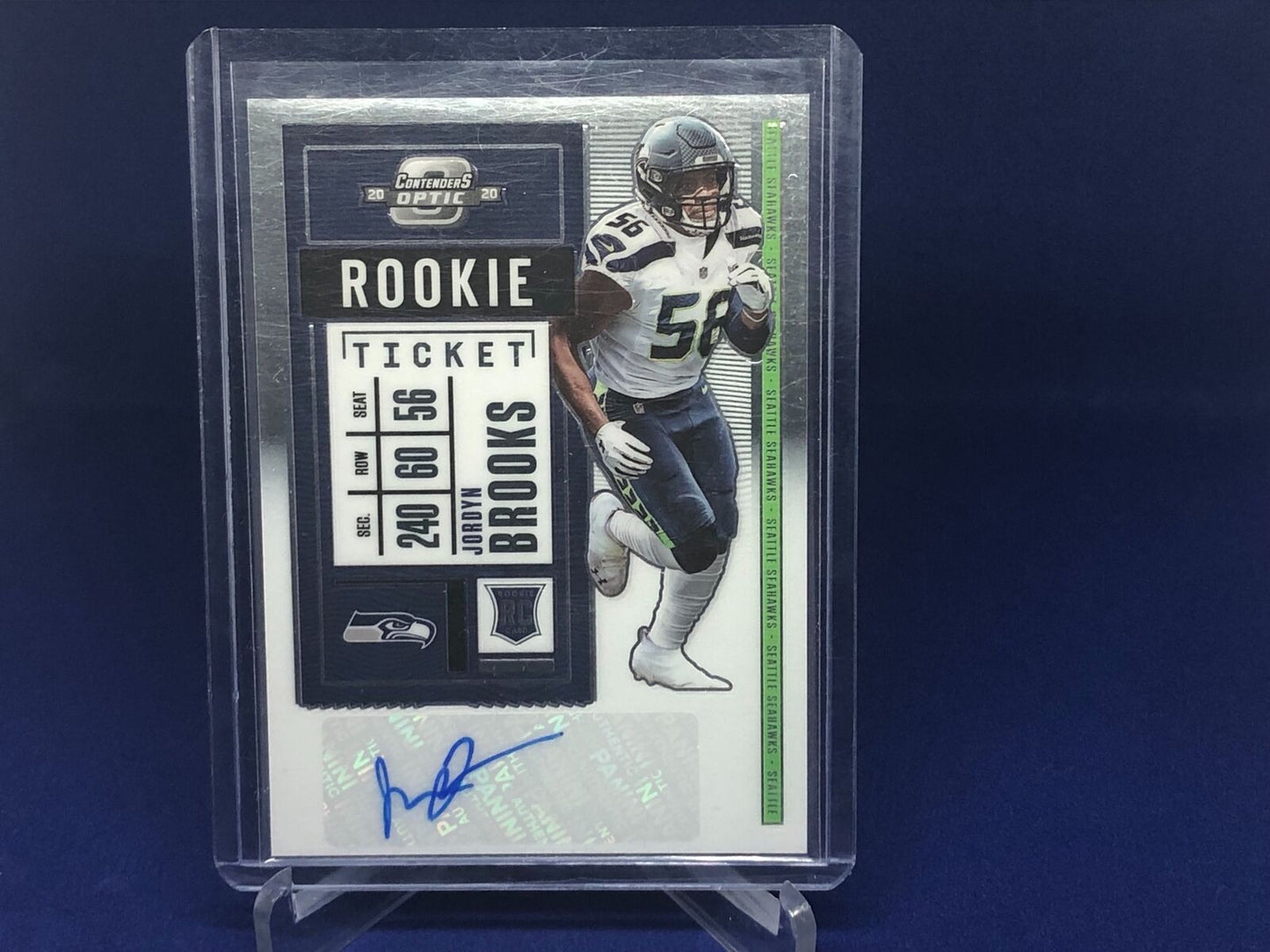 JORDYN BROOKS 2020 PANINI CONTENDERS OPTIC ROOKIE TICKET AUTO # 154