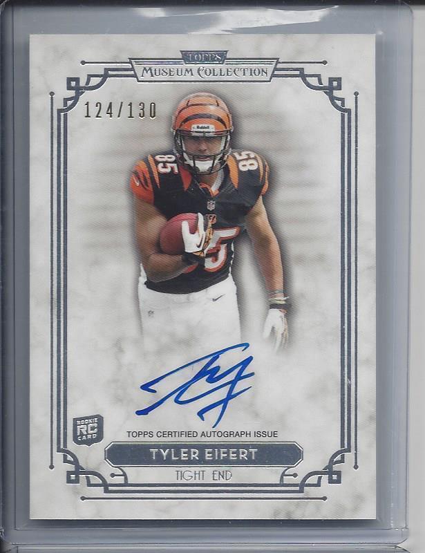 TYLER EIFERT 2013 TOPPS MUSEUM BENGALS ON CARD ROOKIE AUTO RC #D /130