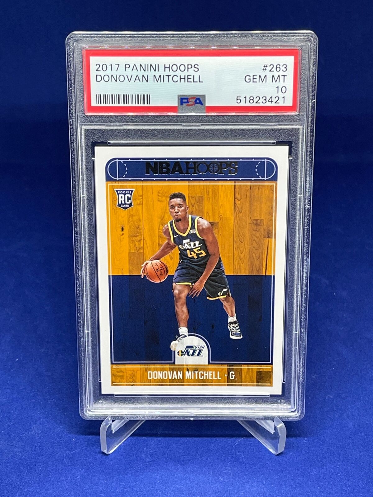 DONOVAN MITCHELL 2017-18 PANINI NBA HOOPS ROOKIE RC #263 PSA 10 GEM MINT
