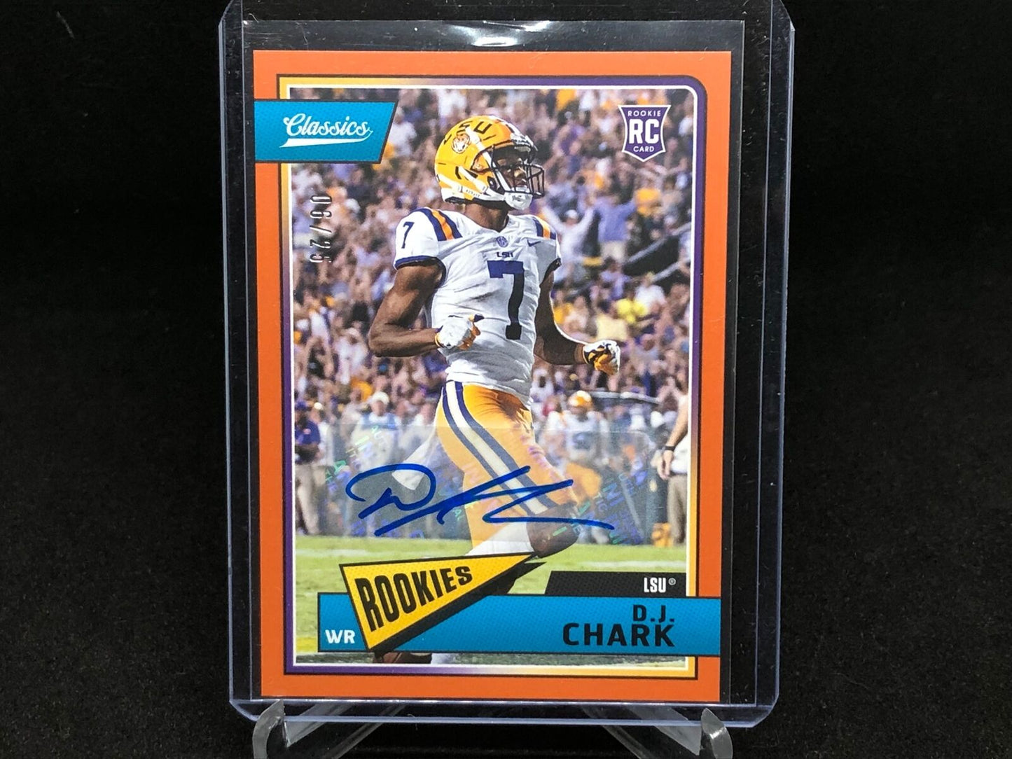 DJ CHARK 2018 CLASSICS ORANGE ROOKIE AUTO RC #D 6/25