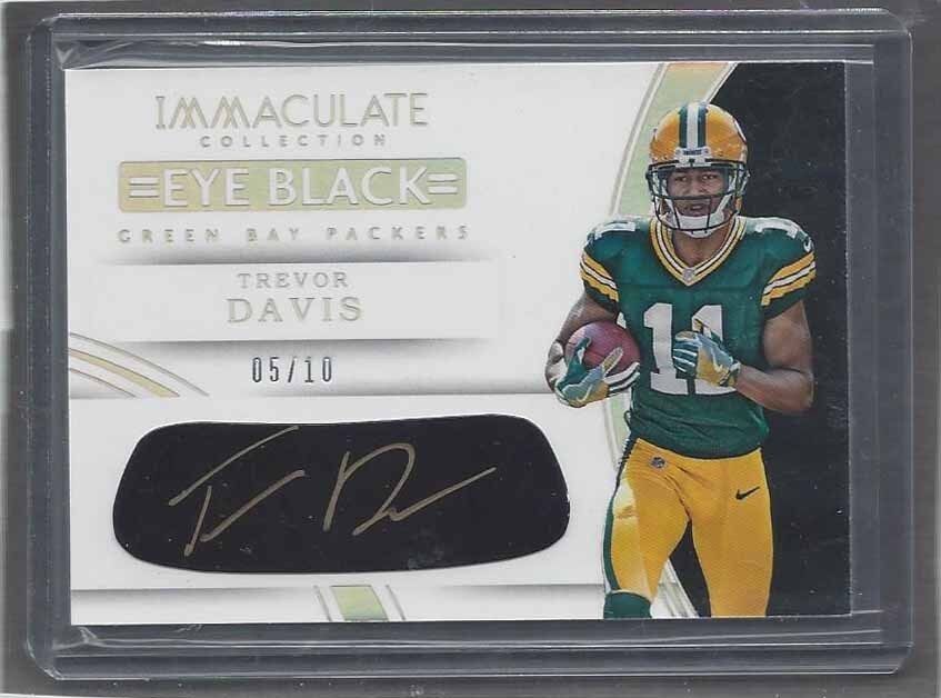 TREVOR DAVIS 2016 PANINI IMMACULATE COLLECTION GOLD EYE BLACK AUTO RC #D 5/10