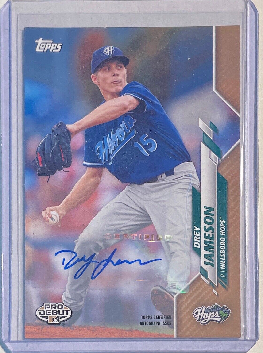 DREY JAMESON 2020 TOPPS PRO DEBUT PROSPECT GOLD AUTO #D 35/50