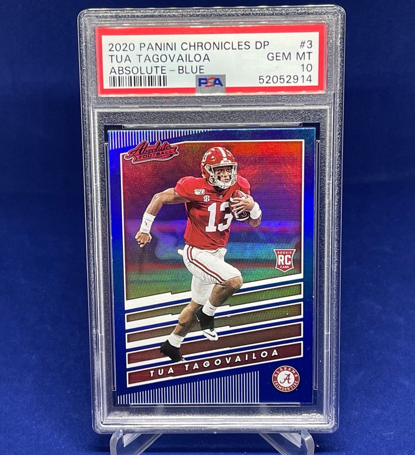 TUA TAGOVAILOA 2020 PANINI CHRONICLES DP ABSOLUTE BLUE RC PSA 10 GEM POP 3