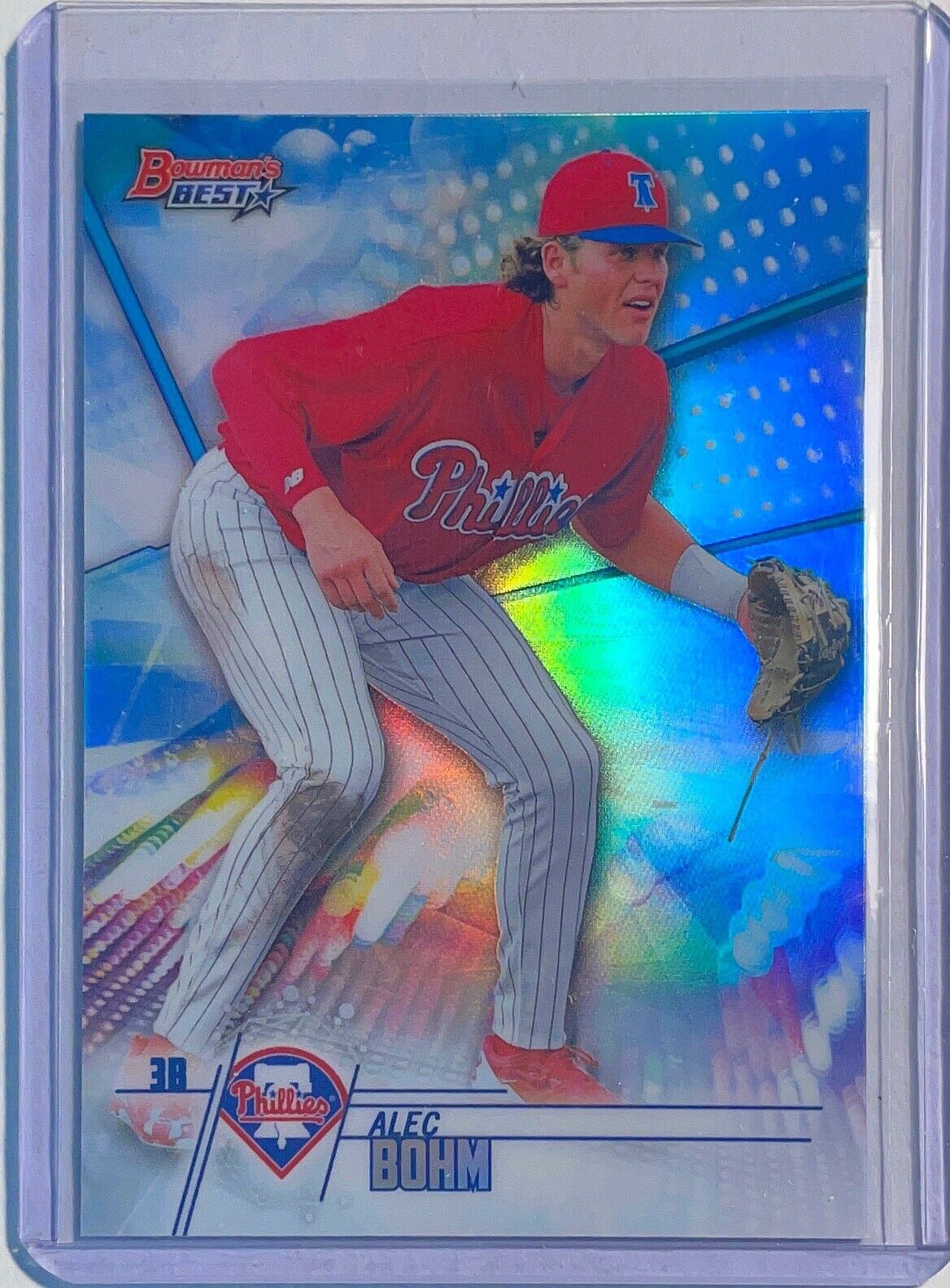 ALEC BOHM 2018 BOWMAN'S BEST PROSPECT SILVER REFRACTOR #TP-8