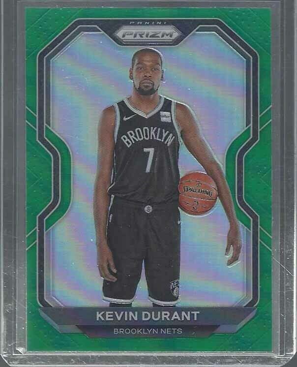 KEVIN DURANT 2020-21 PANINI PRIZM GREEN PRIZMS #81