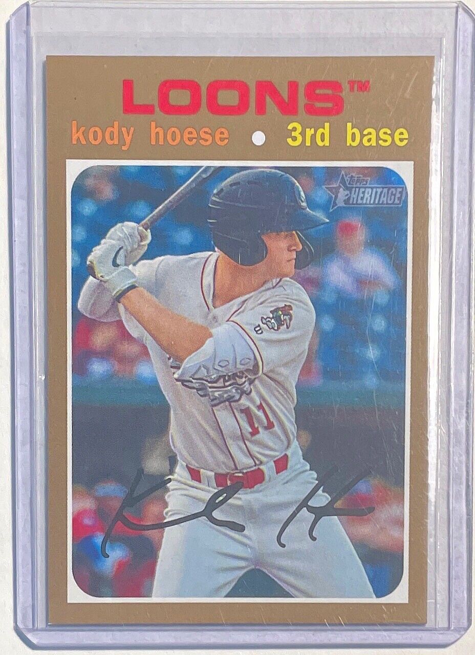 KODY HOESE 2020 TOPPS HERITAGE MINOR PROSPECT GOLD #D 06/15