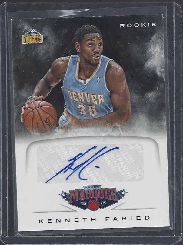 KENNETH FARIED 2012-13 PANINI MARQUEE NUGGETS ROOKIE AUTO RC #22