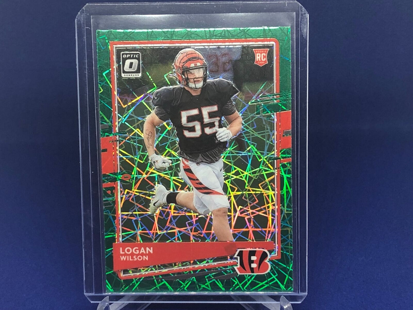LOGAN WILSON 2020 PANINI DONRUSS OPTIC GREEN LAZER HOLO RC ROOKIE # 143
