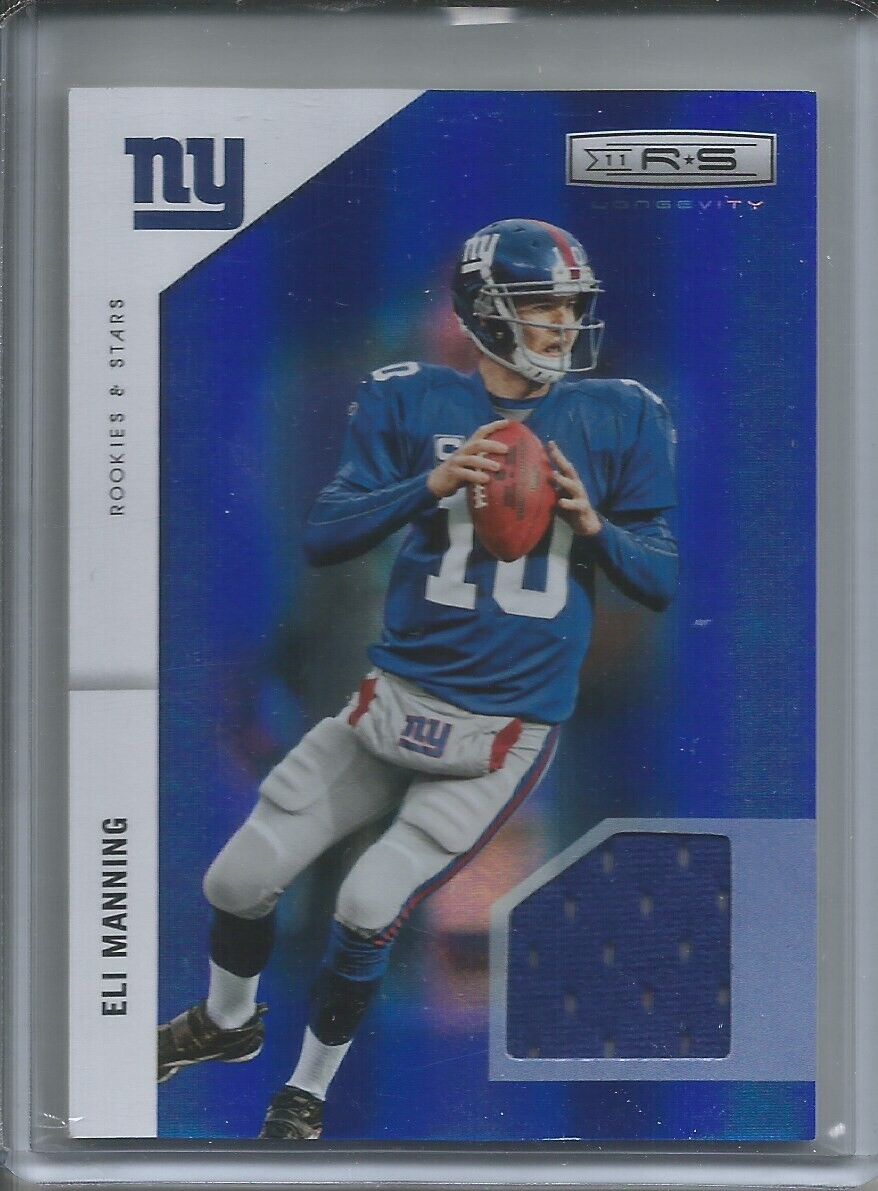 1/1 ELI MANNING 2011 ROOKIES & STARS LONGEVITY BLUE JERSEY #D 10/100 JERSEY #10!