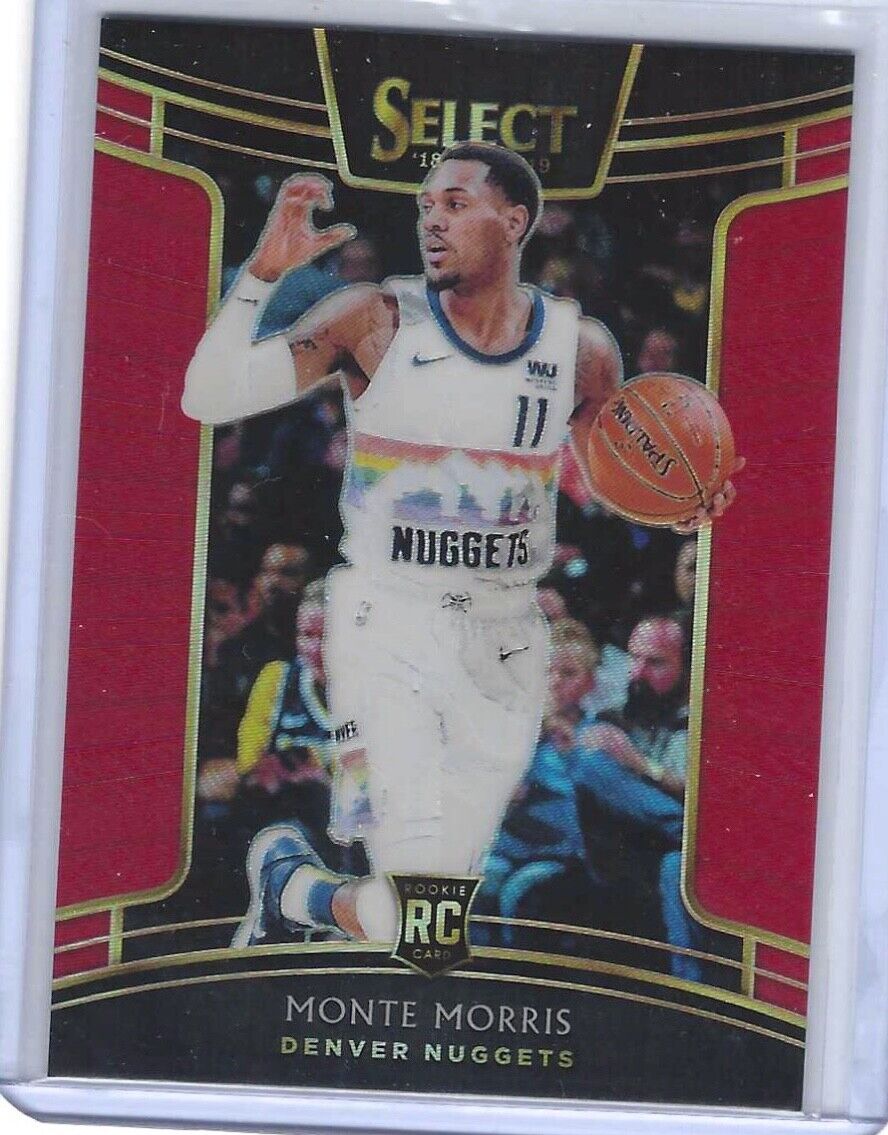 MONTE MORRIS 2018-19 PANINI SELECT CONCOURSE LEVEL RED PRIZM RC #D 101/199