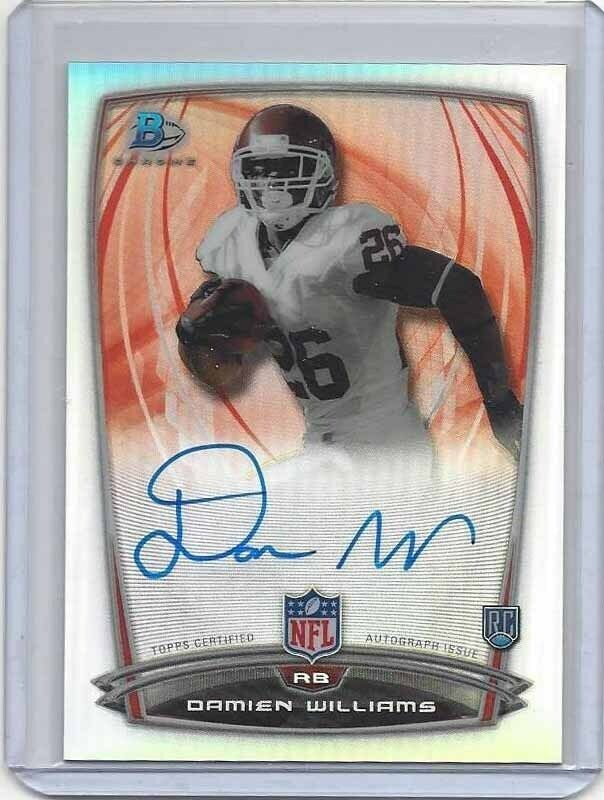 DAMIEN WILLIAMS 2014 BOWMAN CHROME REFRACTOR ON CARD ROOKIE AUTO RC #30