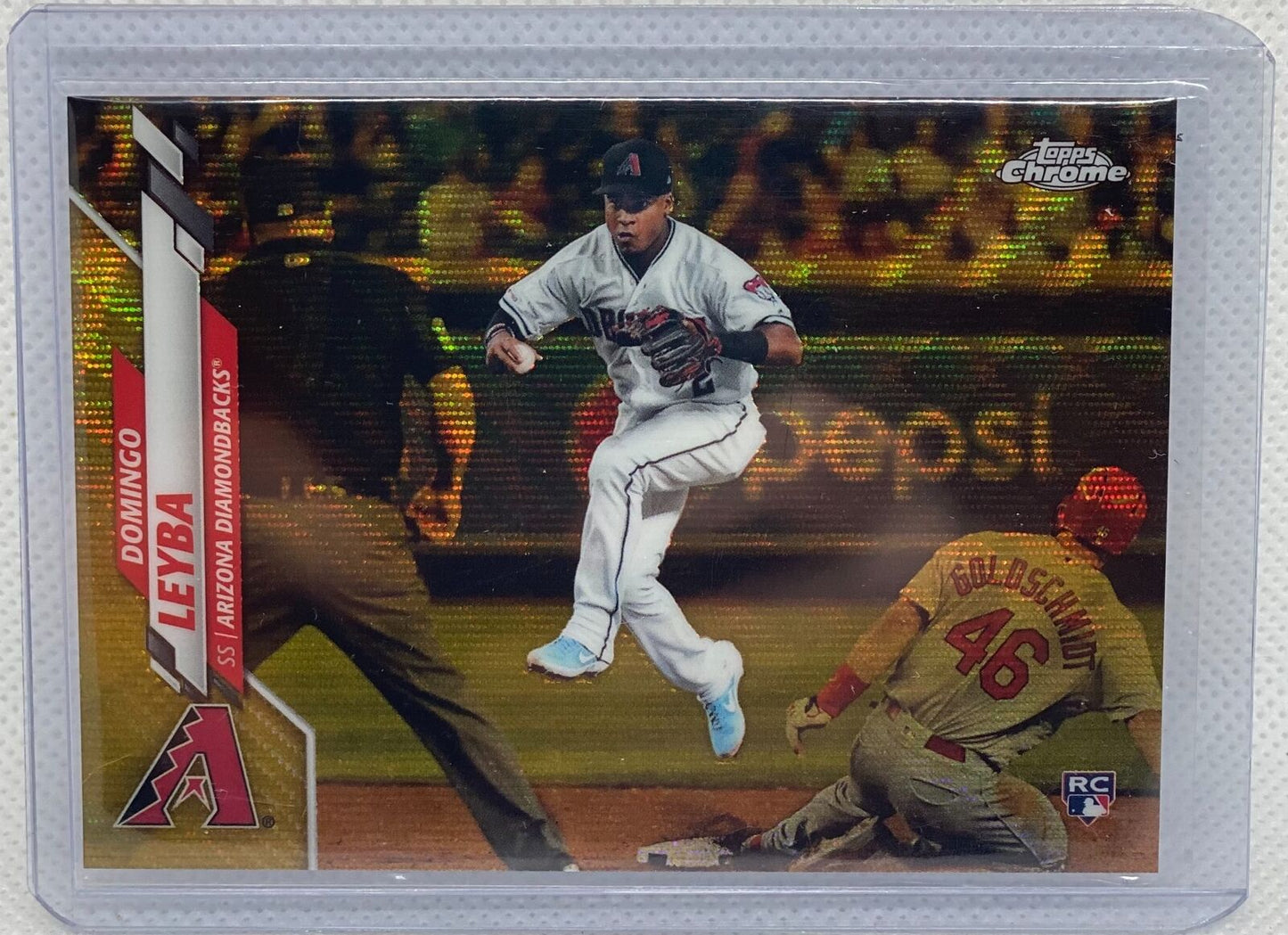 DOMINGO LEYBA 2020 TOPPS CHROME GOLD WAVE REFRACTOR RC #D 09/50