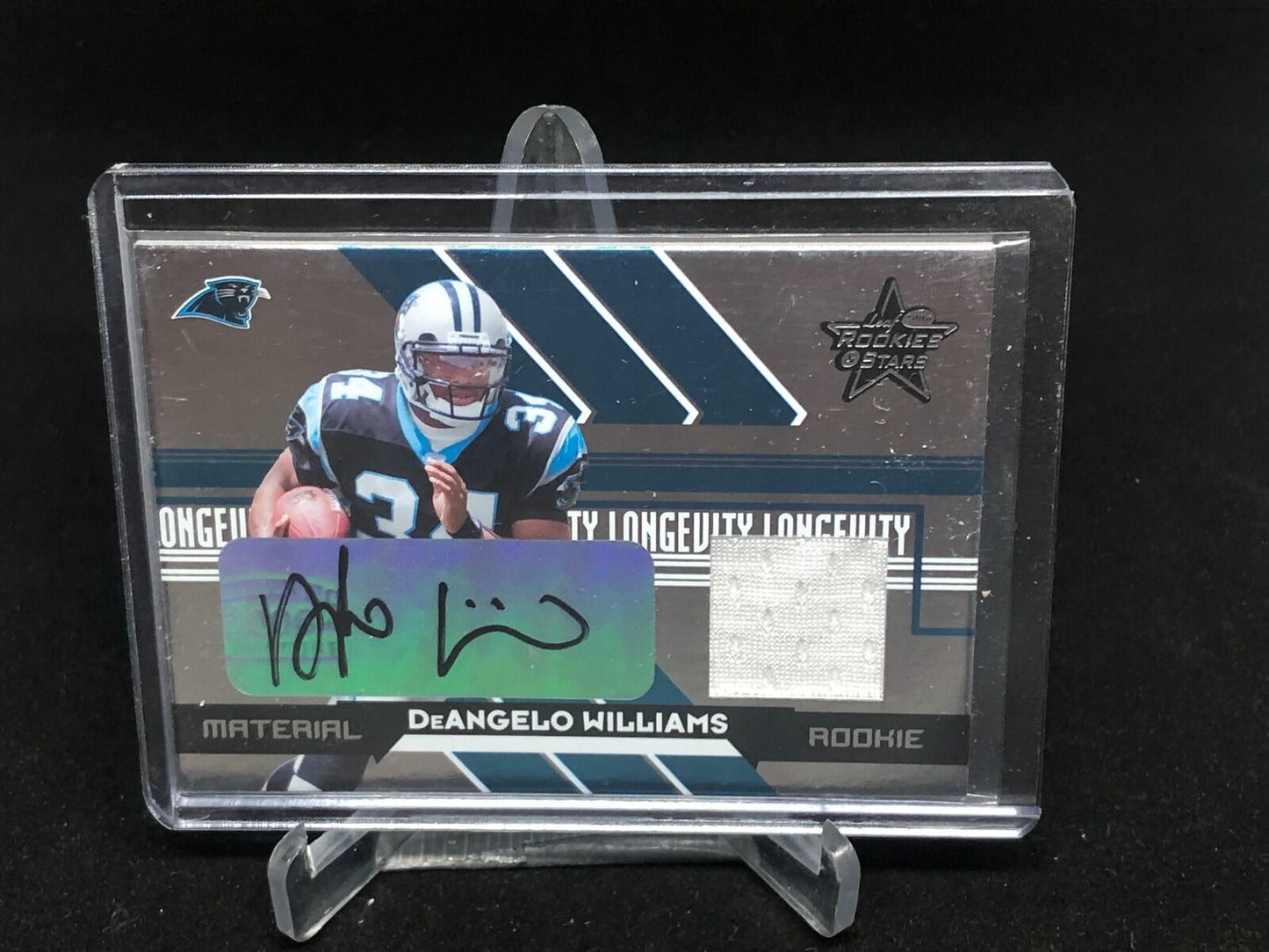 DEANGELO WILLIAMS 2006 LEAF ROOKIES & STARS LONGEVITY JERSEY AUTO RC #D 9/15
